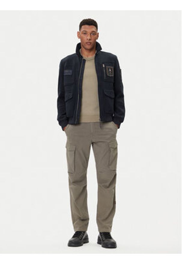 Aeronautica Militare Kurtka bomber 252AM1380UL00902 Granatowy Regular Fit. Kolor: niebieski. Materiał: syntetyk