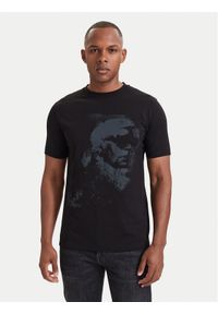 Karl Lagerfeld - KARL LAGERFELD T-Shirt 755063 564242 Czarny Regular Fit. Typ kołnierza: dekolt w karo. Kolor: czarny. Materiał: bawełna #1