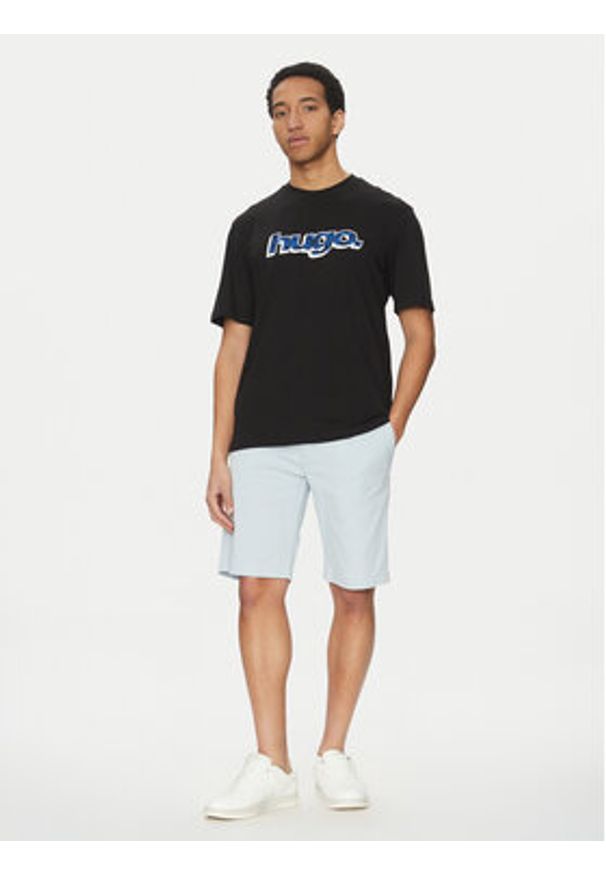 Hugo - HUGO Szorty materiałowe Dante242 50510605 Niebieski Regular Fit. Kolor: niebieski. Materiał: bawełna