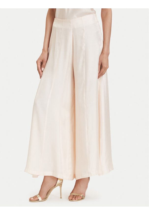 Maryley Spodnie materiałowe 26EB520/31SA Beżowy jasny Regular Fit. Kolor: beżowy. Materiał: wiskoza