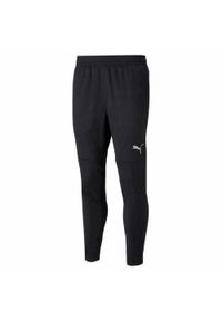 Puma - Męskie Treningowe Spodnie Do Biegania TeamFINAL. Kolor: czarny. Materiał: dresówka
