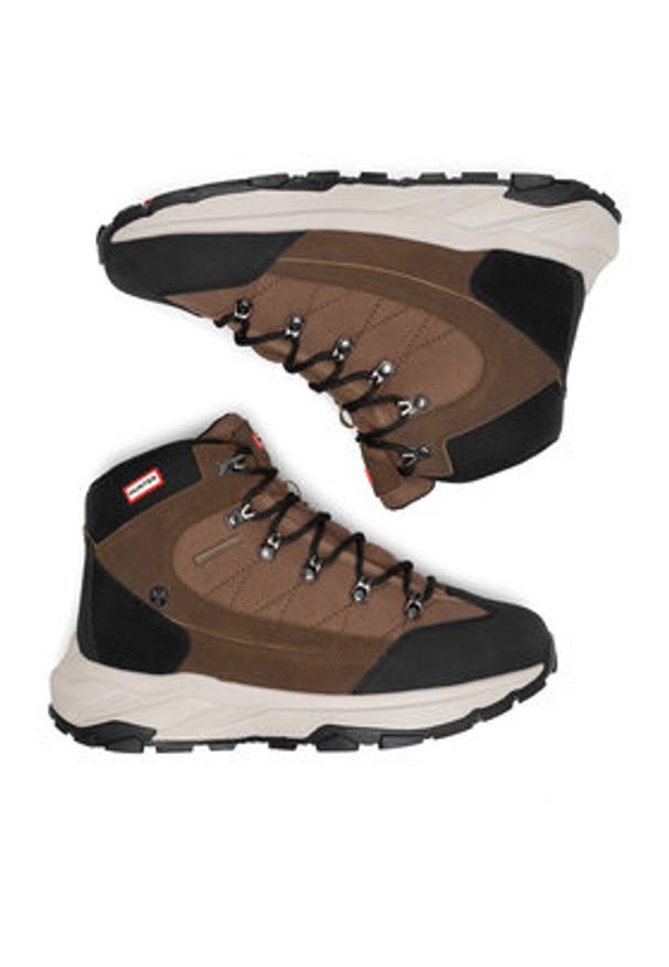 Hunter Trekkingi H1-060 Brązowy. Kolor: brązowy. Materiał: skóra. Sport: turystyka piesza