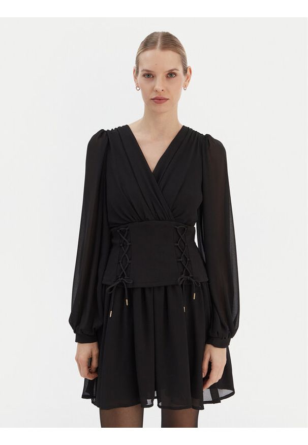 Rinascimento Sukienka koktajlowa CFC0126603003 Czarny Regular Fit. Kolor: czarny. Materiał: syntetyk. Styl: wizytowy