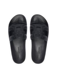 TOMMY HILFIGER - Tommy Hilfiger Klapki Monogram Pool Slide FW0FW09424 Czarny. Kolor: czarny. Materiał: skóra #4