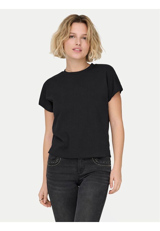 only - ONLY T-Shirt Erica 15308926 Czarny Oversize. Kolor: czarny. Materiał: bawełna