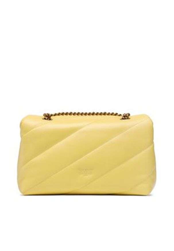 Pinko Torebka Love Classic Puff Cl PE 23 PLTT 100038 A0F2 Żółty. Kolor: żółty. Materiał: skórzane