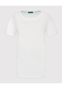 United Colors of Benetton - United Colors Of Benetton T-Shirt 3GA2E16A0 Biały Regular Fit. Kolor: biały. Materiał: bawełna