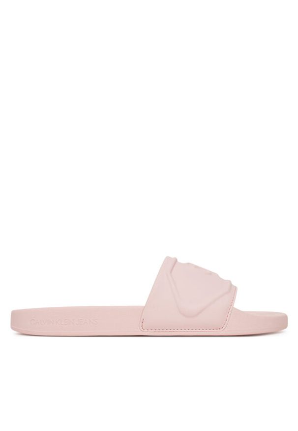 Calvin Klein Jeans Japonki Slide Pu Hf Mg YW0YW01879 Różowy. Kolor: różowy. Materiał: skóra
