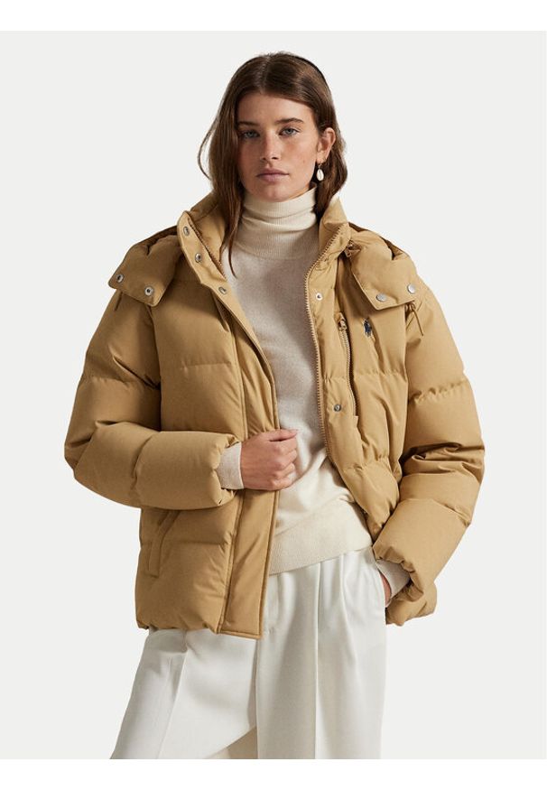 Polo Ralph Lauren Kurtka puchowa 211971190001 Beżowy Relaxed Fit. Typ kołnierza: polo. Kolor: beżowy. Materiał: syntetyk