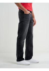 Big-Star - Jeansy męskie z lekkimi przetarciami czarne Colt 903. Stan: podwyższony. Kolor: czarny. Styl: klasyczny, elegancki #7