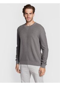 Sisley Sweter 10C1S100L Szary Regular Fit. Kolor: szary. Materiał: bawełna #1
