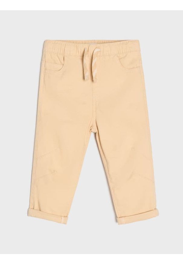 Sinsay - Jeansy pull on - kremowy. Kolor: kremowy. Materiał: jeans