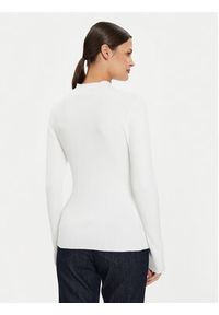 Morgan Sweter 241-MELINE Biały Slim Fit. Kolor: biały. Materiał: syntetyk #4