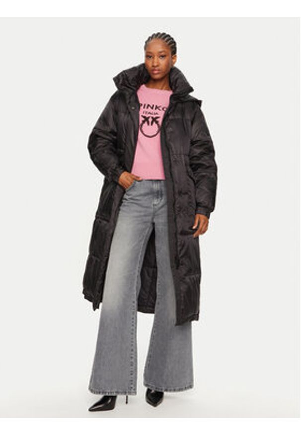 Pinko - PINKO Kurtka zimowa Insegna 103818 A1ZR Czarny Regular Fit. Kolor: czarny. Materiał: syntetyk. Sezon: zima
