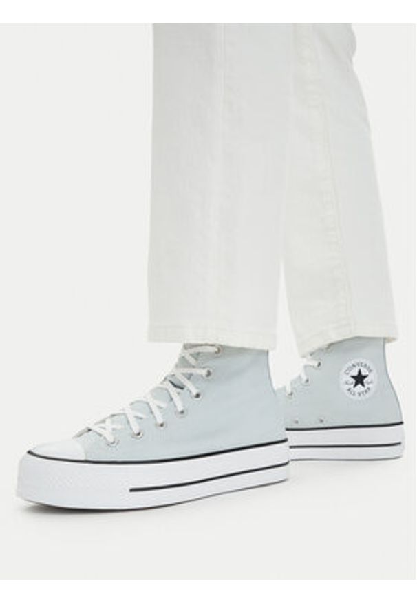 Converse Trampki Chuck Taylor All Star Lift Platform A11873C Błękitny. Kolor: niebieski. Materiał: materiał. Obcas: na platformie