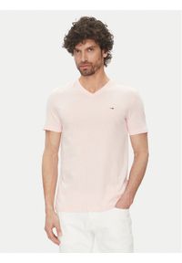 Tommy Jeans T-Shirt Jaspe DM0DM20364 Różowy Slim Fit. Kolor: różowy. Materiał: bawełna