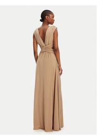 ACCESS FASHION Sukienka wieczorowa 53-3389-391 Beżowy Slim Fit. Kolor: beżowy. Materiał: syntetyk. Styl: wizytowy #2
