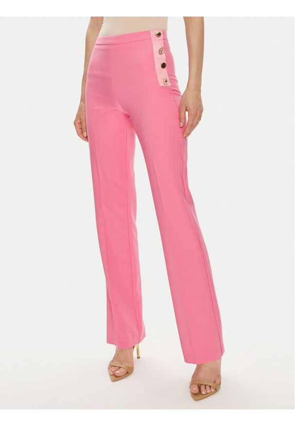 Fracomina Spodnie materiałowe FQ24SV3001W42901 Różowy Slim Fit. Kolor: różowy. Materiał: syntetyk
