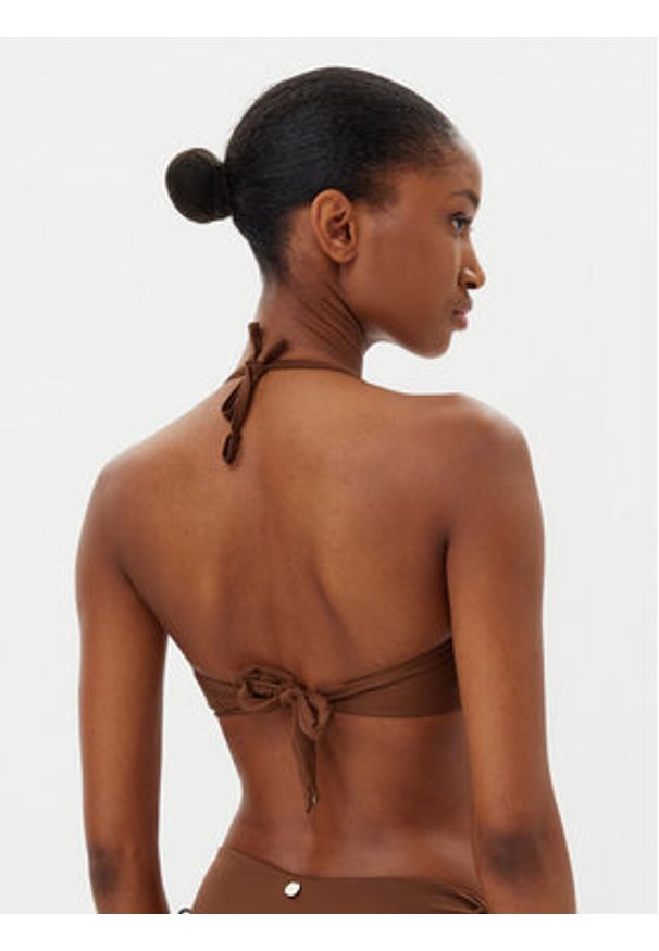 Max Mara Beachwear Góra od bikini Amelia 2516821199 Brązowy. Kolor: brązowy. Materiał: syntetyk