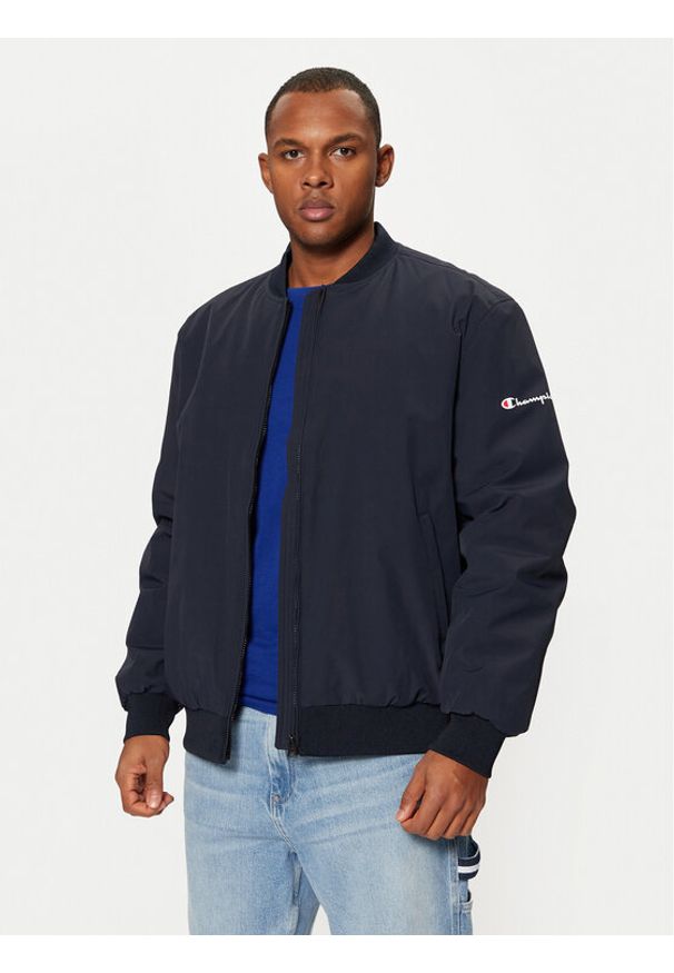 Champion Kurtka bomber 220344 Granatowy Regular Fit. Kolor: niebieski. Materiał: syntetyk