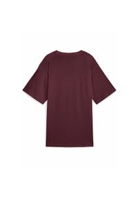 Puma - Damska koszulka o luźnym kroju ESS PUMA Ruby Shimmer Red. Kolor: czerwony. Wzór: haft. Sport: fitness