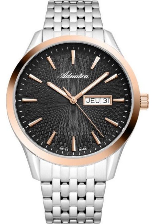 Zegarek Adriatica Zegarek męski Adriatica A8327.R116Q srebrny. Kolor: srebrny