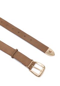 Calvin Klein Pasek Hw End Tip Buckle Suede 30Mm LV04F7114G Brązowy. Kolor: brązowy. Materiał: zamsz, skóra #3