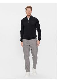 Calvin Klein Sweter K10K110421 Czarny Regular Fit. Kolor: czarny. Materiał: wełna #7
