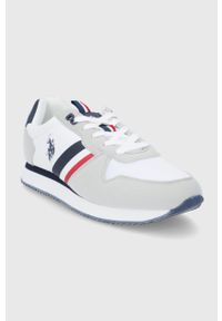 U.S. Polo Assn. buty kolor biały. Nosek buta: okrągły. Zapięcie: sznurówki. Kolor: biały. Obcas: na obcasie. Wysokość obcasa: niski #2