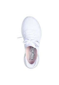 skechers - Buty Skechers Brillian Path W 149710WHT białe. Kolor: biały. Materiał: materiał, dzianina. Szerokość cholewki: normalna. Obcas: na obcasie. Wysokość obcasa: średni #5