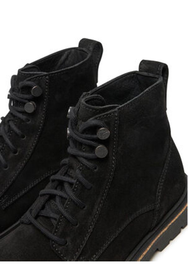 Birkenstock Botki Highwood Lace Mid W Lena 1028893 Czarny. Kolor: czarny. Materiał: zamsz, skóra