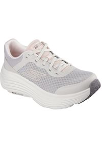 skechers - Adidasy Skechers Max Cushioning Endea, Kobiety. Kolor: różowy, szary. Materiał: tkanina, syntetyk, materiał #1