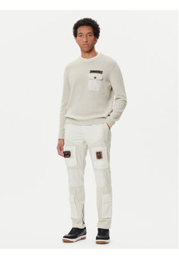 Aeronautica Militare Spodnie materiałowe 252PA1664UCT04241 Beżowy Regular Fit. Kolor: beżowy. Materiał: bawełna