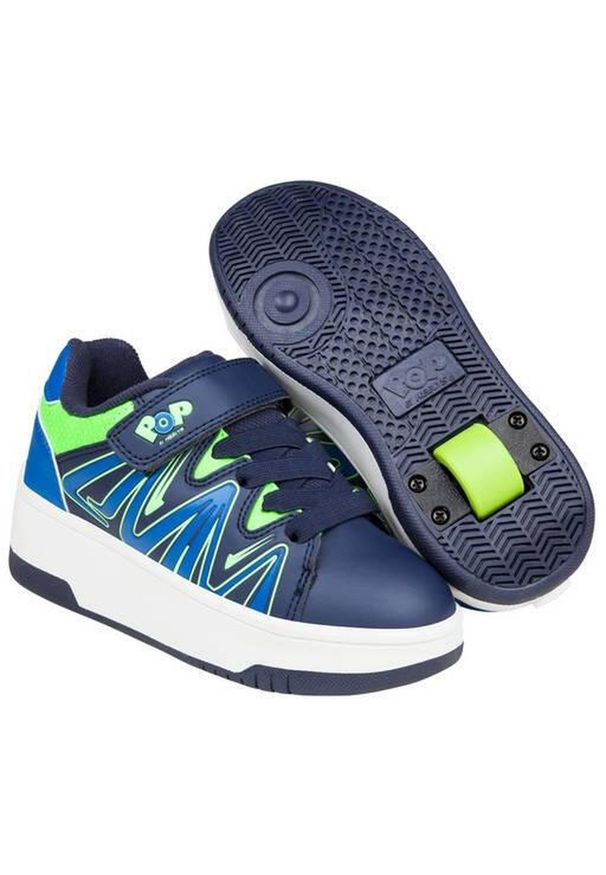 HEELYS - Heelys Pop Shoes dziecięce Navy‑Royal‑Lime roz. 30. Kolor: niebieski, wielokolorowy. Materiał: syntetyk, guma. Sport: turystyka piesza