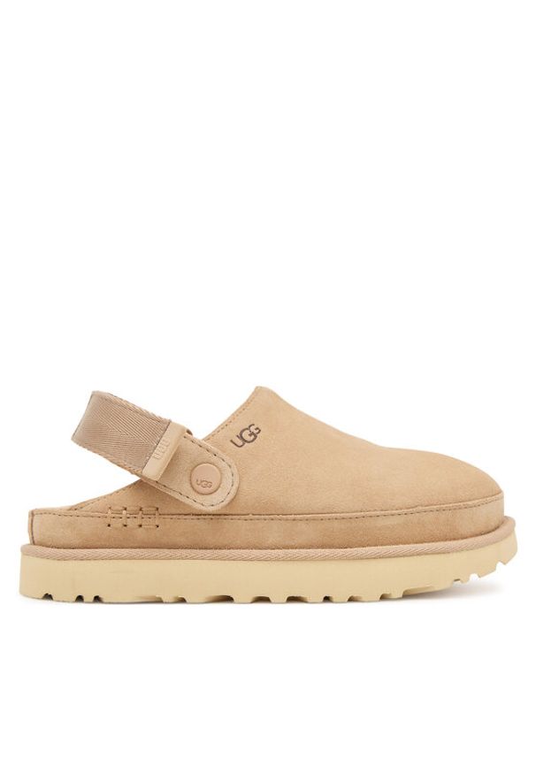 Ugg Klapki W Goldenstar Clog 1138252 Beżowy. Kolor: beżowy. Materiał: zamsz, skóra