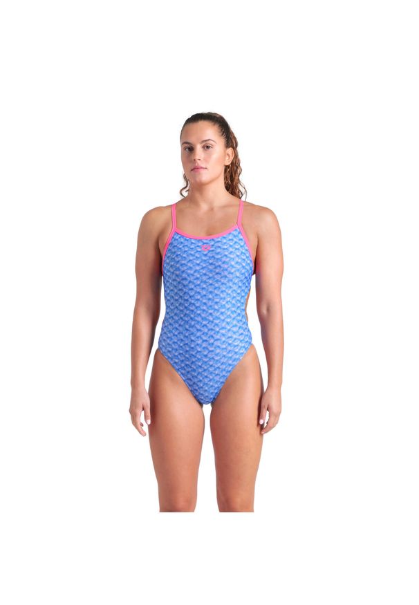 Strój Kąpielowy damski Arena Monogram Swimsuit Challenge. Kolor: niebieski