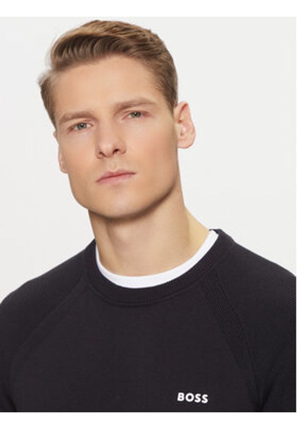 BOSS Sweter Perform-X_Cn 50498519 Granatowy Regular Fit. Kolor: niebieski. Materiał: syntetyk