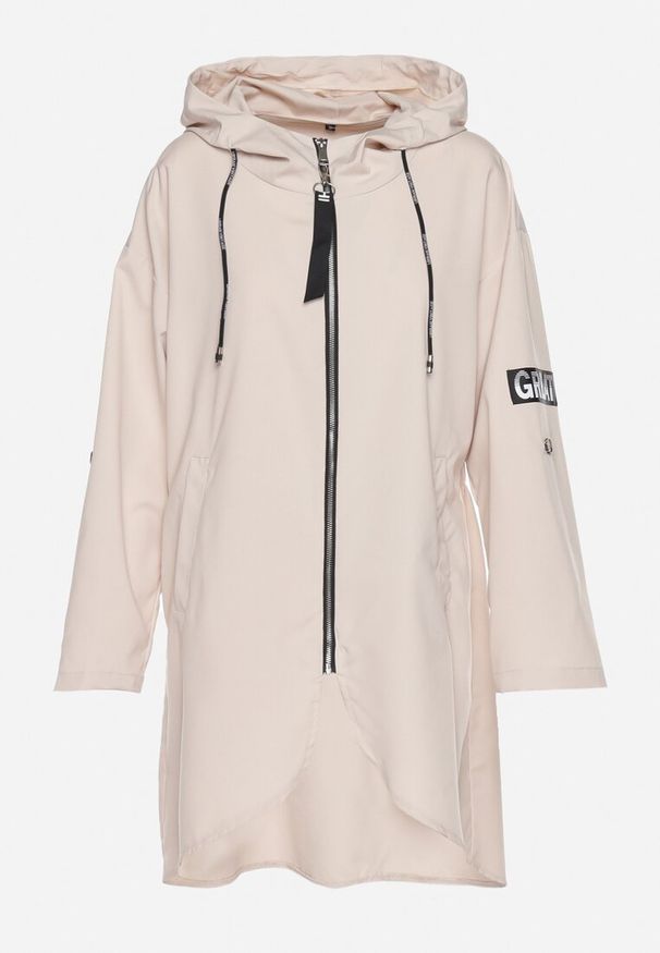 Born2be - Jasnobeżowa Kurtka Oversize Wiatrówka z Kapturem Lafise. Typ kołnierza: kaptur. Kolor: beżowy. Długość rękawa: długi rękaw. Długość: długie