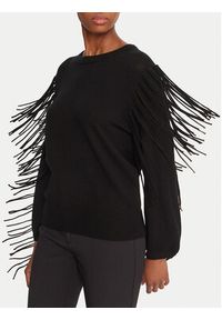 Marella Sweter Falco 2525366281000 Czarny Regular Fit. Kolor: czarny. Materiał: wiskoza #4