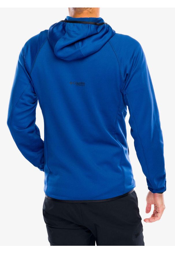 columbia - Bluza z kapturem męska Columbia Triple Canyon Grid Fleece Hooded FZ II. Typ kołnierza: kaptur. Kolor: niebieski
