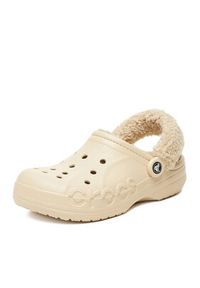 Crocs Klapki C-BAYA LINED FUZZ STRAP CLOG 206633-11S Beżowy. Kolor: beżowy #6