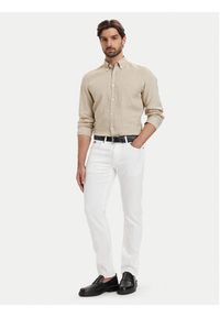 BOSS Koszula H-Liam 50556077 Beżowy Regular Fit. Kolor: beżowy. Materiał: len #6