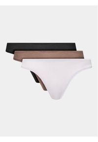 Calvin Klein Underwear Komplet 3 par stringów 000QD5220E Kolorowy. Wzór: kolorowy