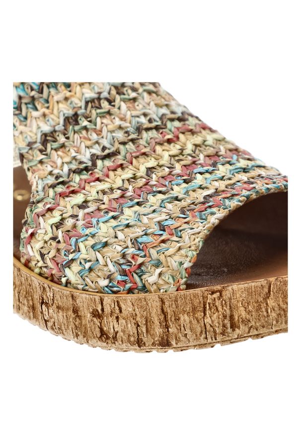 Kolorowe Sandały Plecionka Armodo Stylowe Obuwie Damskie. Okazja: na co dzień, na spacer. Zapięcie: pasek. Wzór: kolorowy. Sezon: lato. Styl: elegancki