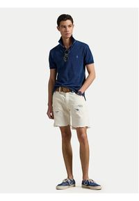 Polo Ralph Lauren Polo 710970581001 Granatowy Slim Fit. Typ kołnierza: polo. Kolor: niebieski. Materiał: bawełna #6