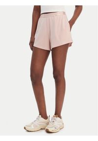 Guess Szorty sportowe O6GD02 KCQP2 Różowy Relaxed Fit. Kolor: różowy. Materiał: wiskoza #1