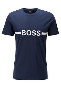 BOSS - Boss T-Shirt 50437367 Granatowy Slim Fit. Kolor: niebieski. Materiał: bawełna