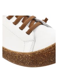 Półbuty damskie Ravini, cholewka ze skóry naturalnej licowej wiązany fason z zabudowanym przodem, białe, 1301. Kolor: biały. Materiał: skóra. Szerokość cholewki: normalna #7