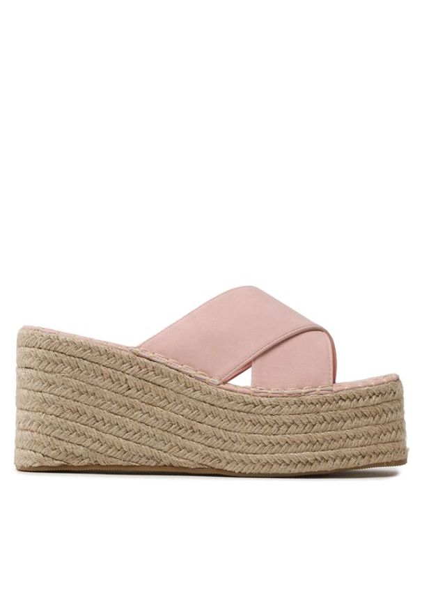 DeeZee Espadryle Q8745-6 Różowy. Kolor: różowy. Materiał: skóra