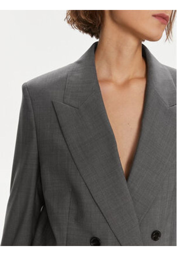 BOSS - Boss Marynarka Jarmina 50505587 Szary Relaxed Fit. Kolor: szary. Materiał: wełna